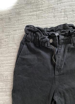 Класні трендові чорні джинси з високою талією zara3 фото