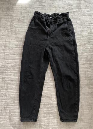 Класні трендові чорні джинси з високою талією zara4 фото