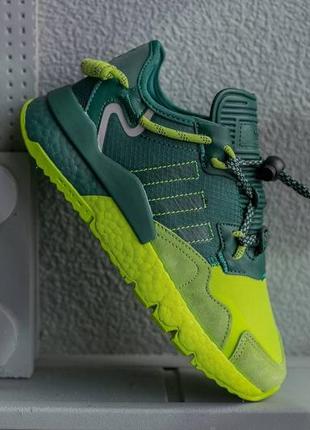Женские кроссовки adidas nite jogger green2 фото