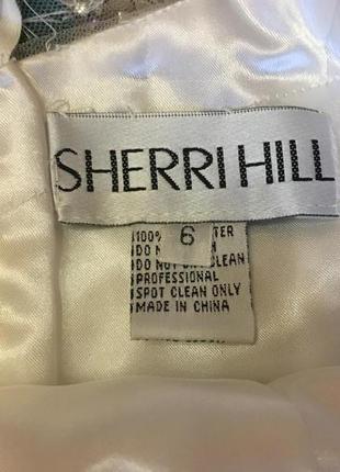 Выпускное вечернее свадебное шелковое платье в пол для венчания sherri hill оригинал!!!5 фото