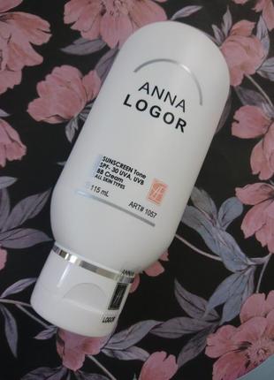 Тональний крем сонцезахисний sunscreen spf-30 anna logor 115 ml2 фото