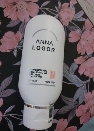 Тональний крем сонцезахисний sunscreen spf-30 anna logor 115 ml