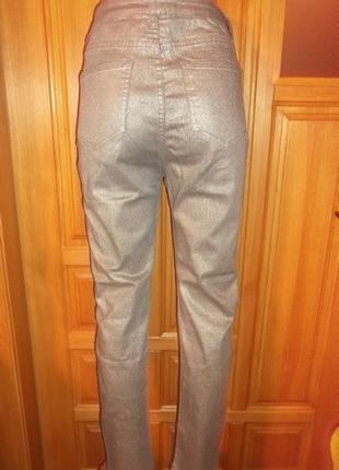 Распродажа джинсы стретч завышенные серебро классика р.14- m4 фото