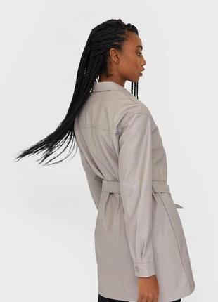 Рубашка stradivarius , еффект кожи