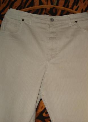 Супер джинсы бежевого цвета"marks & spencer"р.16,турция.4 фото