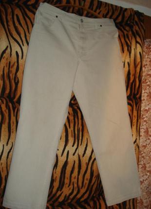Супер джинсы бежевого цвета"marks & spencer"р.16,турция.5 фото