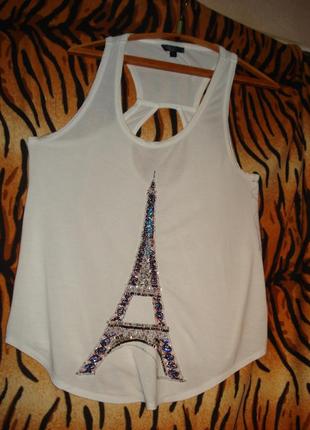 Майка білого кольору"topshop"р. 10,100%віскоза,індія.