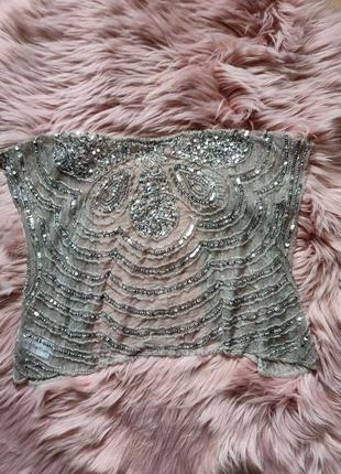 Накидка сеточка расшитая бисером