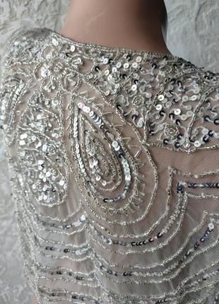 Накидка сеточка расшитая бисером