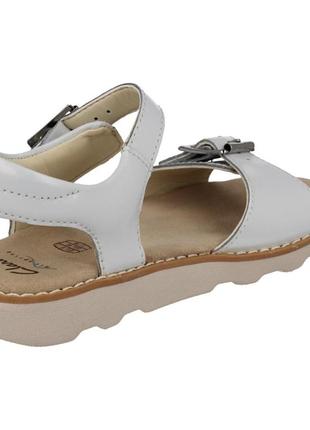 Кожаные сандалии clarks crown bloom k white6 фото