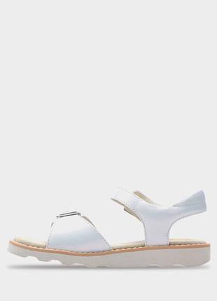 Кожаные сандалии clarks crown bloom k white5 фото