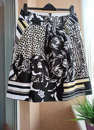 Красивая летняя хлопковая юбка миди