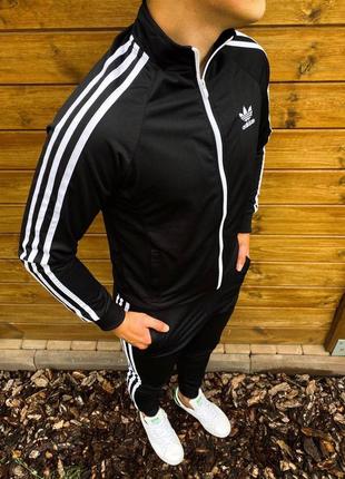 Мужской спортивный костюм adidas черный,адидас мужской3 фото