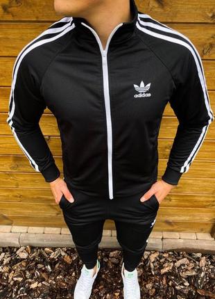 Мужской спортивный костюм adidas черный,адидас мужской2 фото