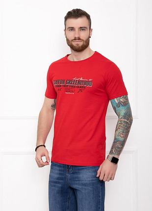 Червона футболка бавовняна з написами арт: gn4-33_красный