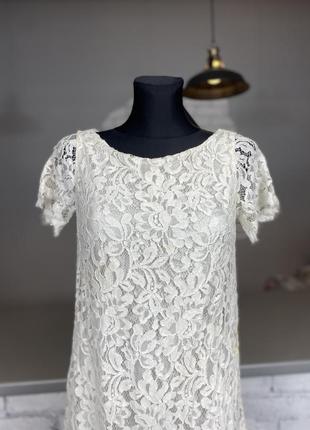 Біле мереживне плаття белое кружевное платье1 фото