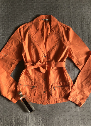 Апельсиновий бавовняний піджак/жакет tatuum р. 36 {s-m}, ідеальний стан1 фото