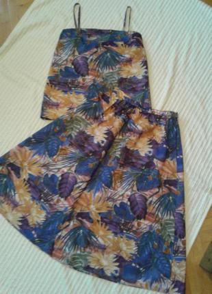 Легчайший нежный летний костюм юбка и блуза handmade,p.38-401 фото
