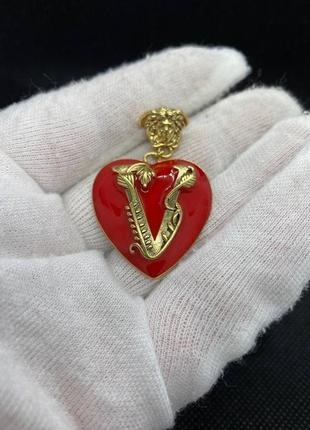 Серьги-сердца в стиле versace 💋3 фото