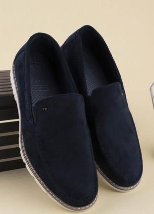 Синие мужские туфли3 фото