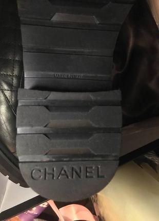 Ботинки chanel lace-up boots black10 фото