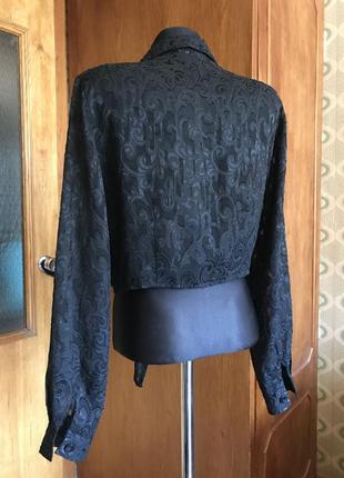 Блузка черная нарядная new look, англия, р.12/402 фото
