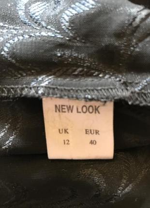 Блузка черная нарядная new look, англия, р.12/405 фото