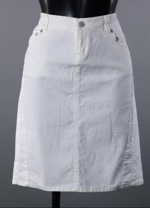 Біла коттоновая спідниця dkny jeans (розмір 29)