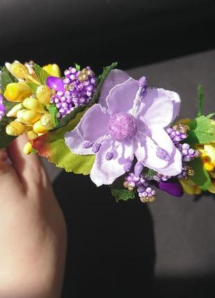 Обруч з квітами с цветами1 фото