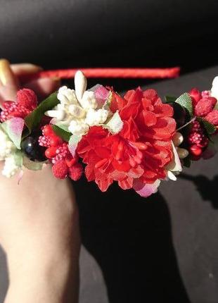 Обруч с цветами