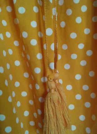 Легкая блуза  оранжевая в горох pepko батал р 3xl5 фото