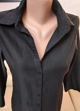 Натуральна стрейчева блузка блуза сорочка рубашка4 фото