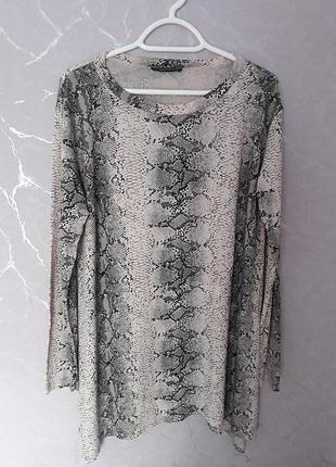 Туника из вискозы cameo rose змеиный принт