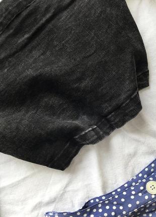 Стильна графітова коротка джинсова блуза топ від zara3 фото
