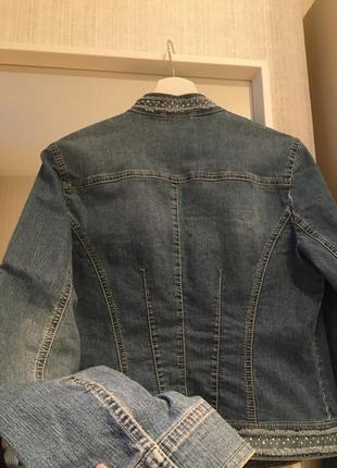 Джинсовая куртка betty barclay s-m в идеальном состоянии3 фото
