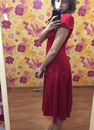 Красное миди платье asos1 фото