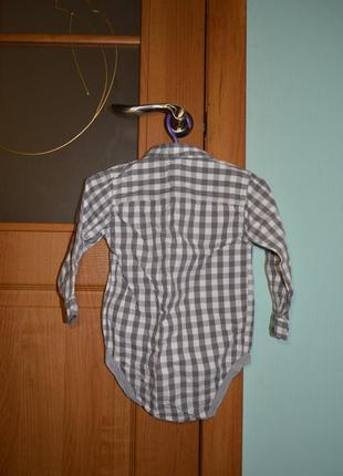 Нарядный бодик, боди рубашка р.245 фото