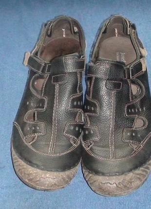 Josef seibel - кожаные сандалии, мокассины2 фото