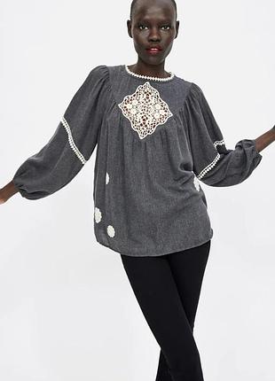Блуза zara в этно стиле
