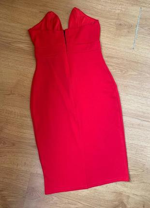 Сексуальне червоне плаття без плечей від missguided3 фото