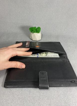 Місткий вертикальні гаманець, натуральна шкіра5 фото