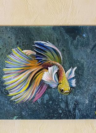 Картина «яркая рыбка на глубине»