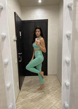 Спортивный костюм, топ, лосины, для спорта3 фото