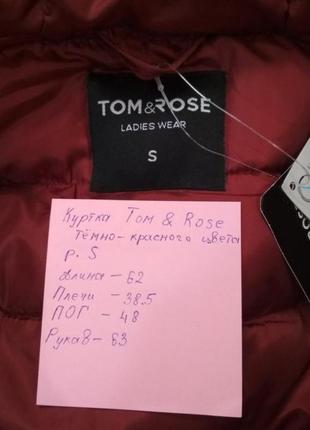Отличная демисезонная легкая куртка tom&rose р. s, замеры на фото2 фото