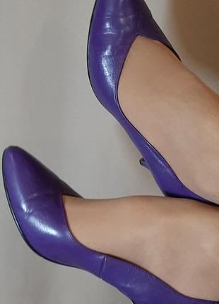 Кожаные туфли, фиолетовые3 фото