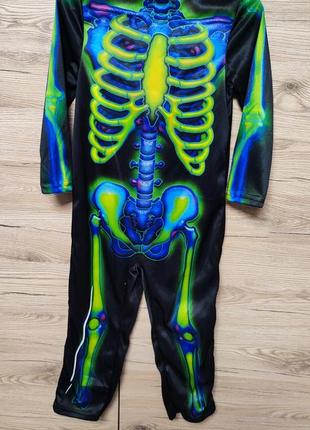 Детский костюм скелет на 3-4 года на хеллоуин