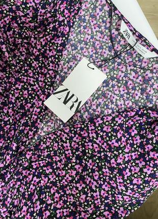 Шикарная ассиметричная блузка zara, новая2 фото