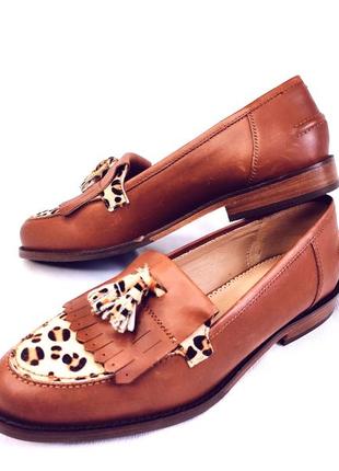 Туфлі жіночі лофери шкіряні коричневі joules locksley tan7 фото