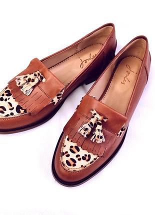 Туфлі жіночі лофери шкіряні коричневі joules locksley tan6 фото