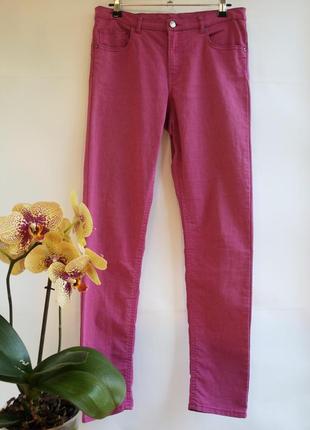Cтрейчевые малиновые джинсы - брюки h&m на 164-174 рост./м-ка распродажа.1 фото